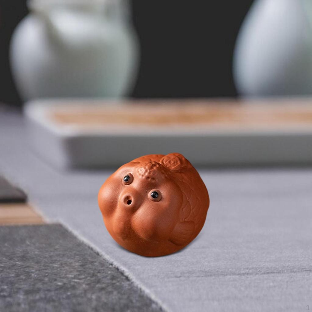 Chinesisches Haustier Niedlich für Teeliebhaber Geschenk, Kreatives Feng Shui Ornament Zeremoniendekoration Lila Ton