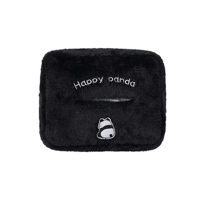 Adorable Panda Car Tissue Holder Versatile Car Storage Solution Fabric Plush