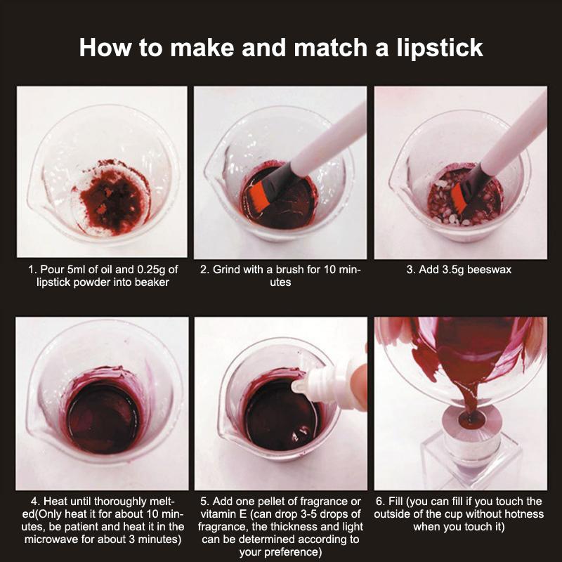 Diy Self-Made Handmade Handmade Craft Tool Lipstick Material Kit Small Sample Nozzle Empty Tube Silicone Aluminum Mold Lipstick