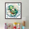 Full Embroidery Eco-cotton Thread 11CT Printed Dragon Cross Stitch Kit 50x50cm