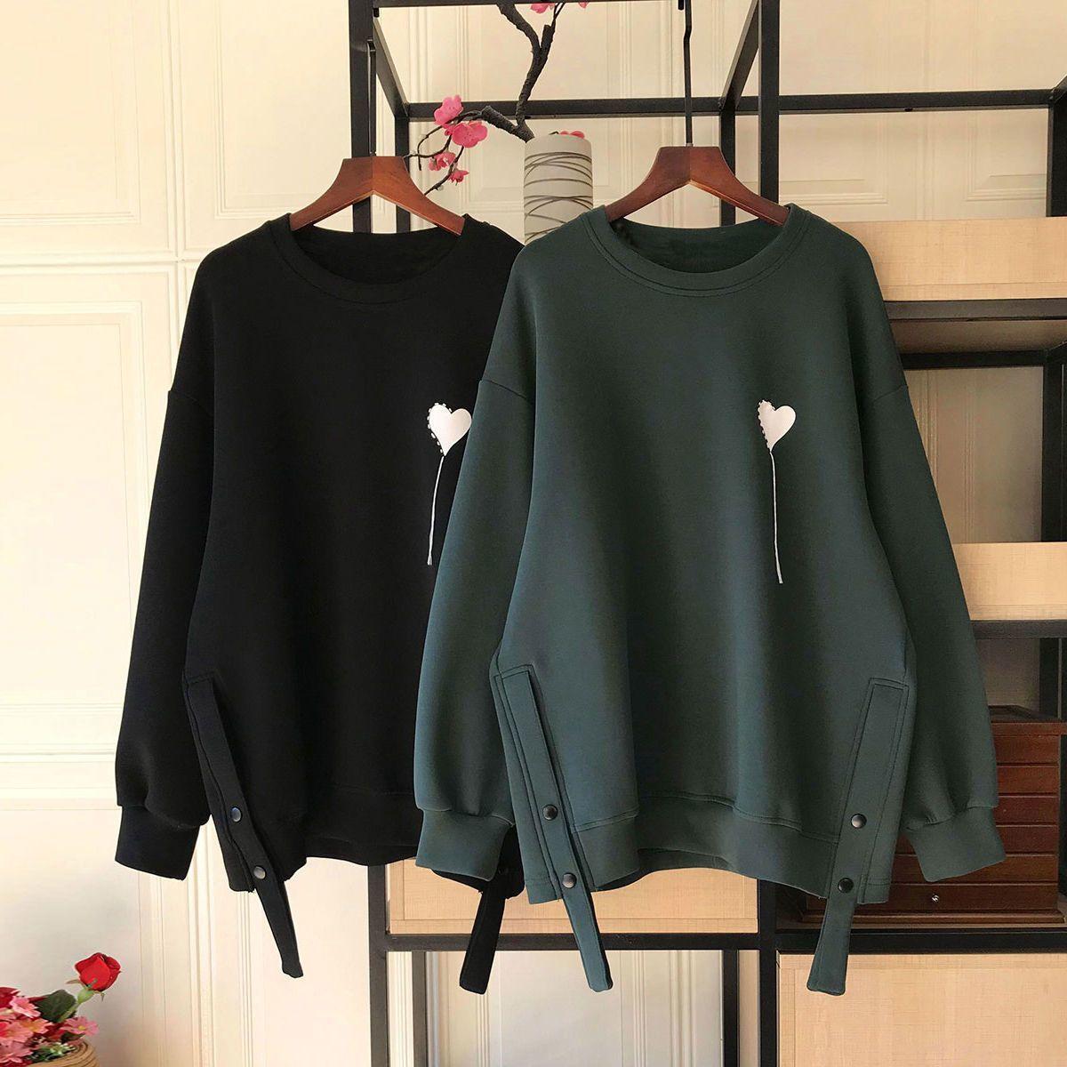 

Весенне-осенняя модная повседневная свободная толстовка с длинными рукавами и принтом