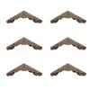 20PCS Box Corner Protectors Bronze Right Angle Retro Iron Corner Protectors with Nails for Wooden