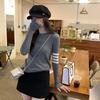 Wool Slim Fit Striped Knit Top for Women - Autumn Winter 2024