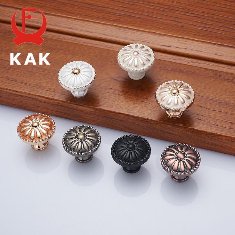 KAK European Zinc Alloy Cabinet Handles Wadrobe Door Pulls Drawer Knobs Kitchen Cupboard Handles Furniture Handle Hardware