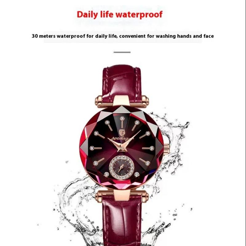 2025 Brand Waterproof Women's Watch Ultra Thin Leather Wrist Watch Diamond Quartz Ladies Clock
