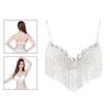 Tassel Belly Dance Top Rhinestones Dance Bra Shiny Halter Top Belly Dance Bra  Stage