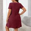 Women's Dress Casual Flowy Dresses V-neck Vocation Boho Beach Sundress