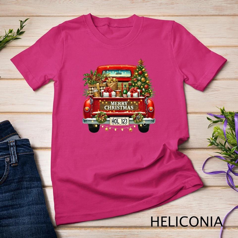 Vintage Truck -Christmas Cheer #4 Funny Christmas Shirt Unisex T-shirt 6 L