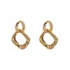 Temperamental and Fashionable Diamond-studded Metal Geometric Earrings for Women, Light Luxury and Cool Style Earrings