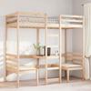 VidaXL Lit mezzanine avec bureau et chaises 75x190 cm pin massif, cadre de lit mezzanine, cadre de lit de cabine, cadre de 3308562