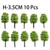 10Pcs Model Trees Train Railroad  Plastic Model Train Artificial Miniature Tree Scenery Railroad DePark Scenery Scale Tree 3.5cm