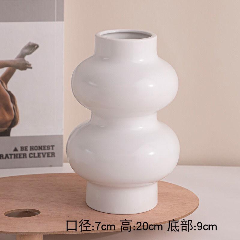 Creative Amphora Special-shaped Vase Living Room Dining Table Decoration Simple Art Cutout Ceramic Vase Flower Home Decoration
