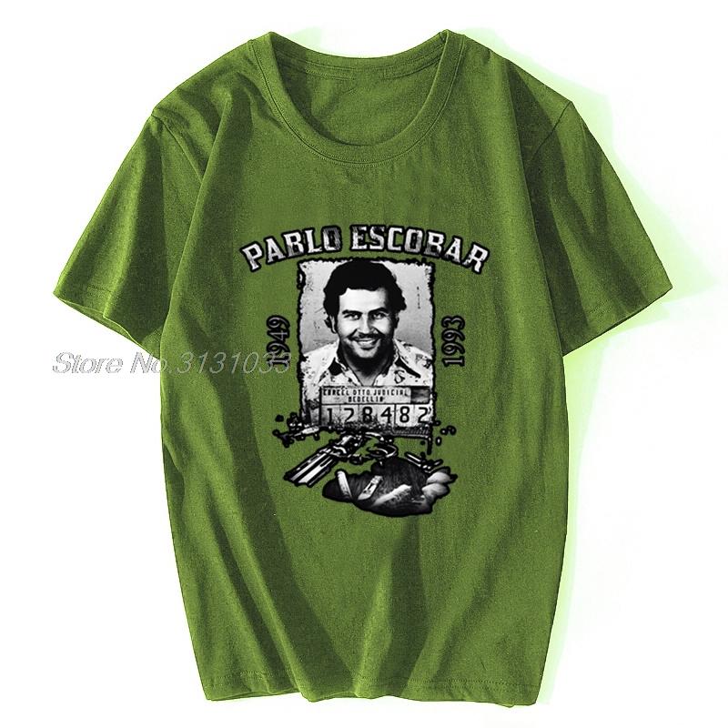 Baumwoll T-Shirt Herren T-Shirt Pablo Escobar El Patron Del Man Lässiges Baumwoll-T-Shirt Harajuku Streetwear Übergröße
