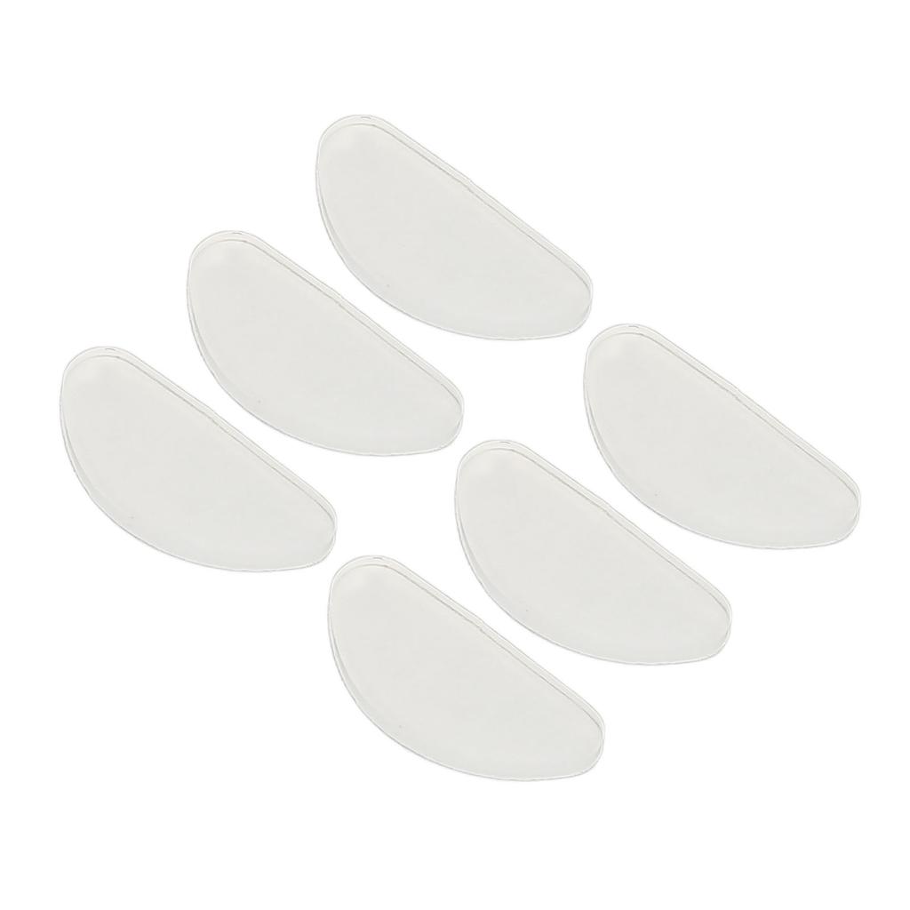 20 Pairs Silicone Eyeglass Nose Pads D Shaped Slip Resistant Adhesive Nose Cushions for All Types Glasses
