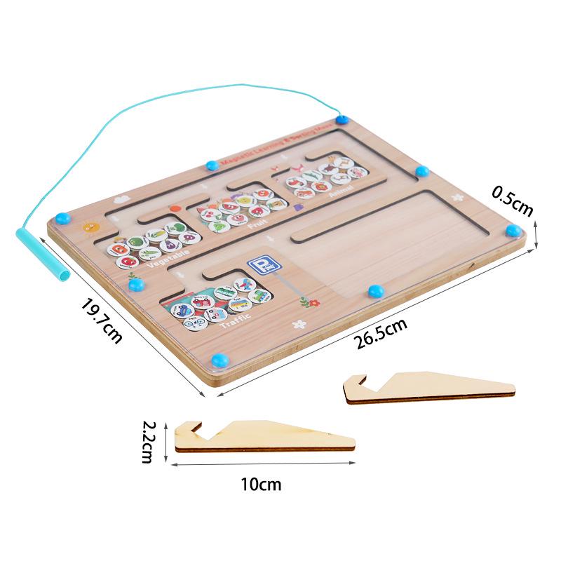 Wooden Magnetic Cognitive Board for Kids: Early Education  Parent-Child Learning Toy