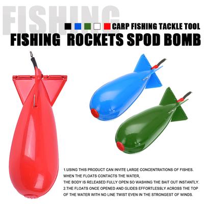 Nesting Device Carp Fishing Large Rocket Spod 3 Size Bomb Pit Beater Spomb Fishing Tackle Feeder Float Fishing Bait Thrower Tool