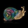 Lady Multicolor Fashion Cartoon Snail Shiny Rhinestone Enamel Brooch Pin Jewelry