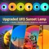 Hot Sunset Lamp USB LED Projector Night Light 16 Colors Projector Light Rainbow Atmosphere Home Bedroom Background Wall Decor