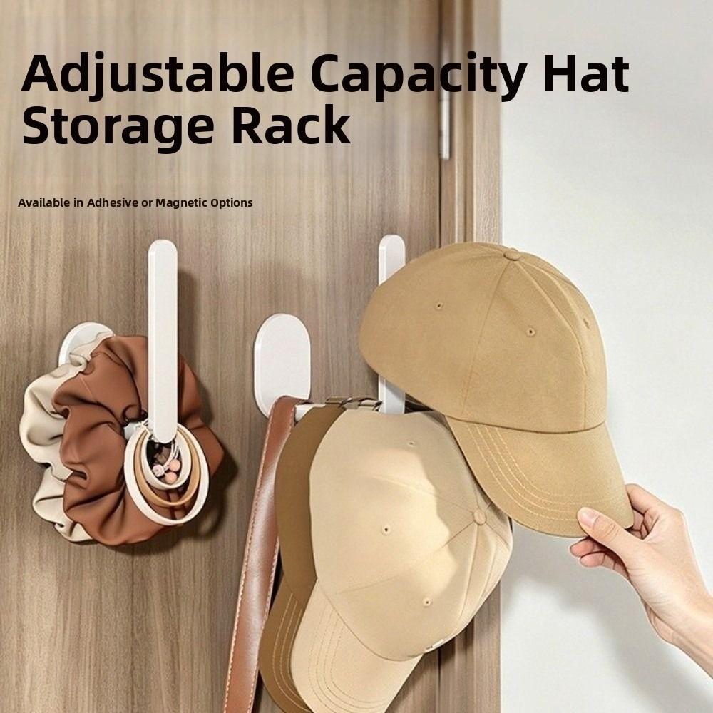2Pcs Stretchable Cling Film Storage Rack Magnetic Hat Storage Holder Roll Paper Hanger Dorm