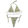 Women Sexy Print Bandage Swimsuit 2 Piece Bathing Suit Bikini Set Split Swimsuit