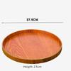 Round Wooden Pallet,  Multifunctional Storage Plate, Tea Tray,Food, Bread Pan, Household Kitchen Supplies, Black, Brown, 21-37cm