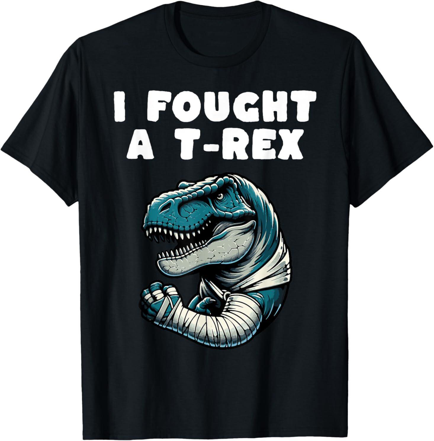 Broken Arm Recovery Boys Dinosaur T-Shirt Mens Womens Tees Top 2XL
