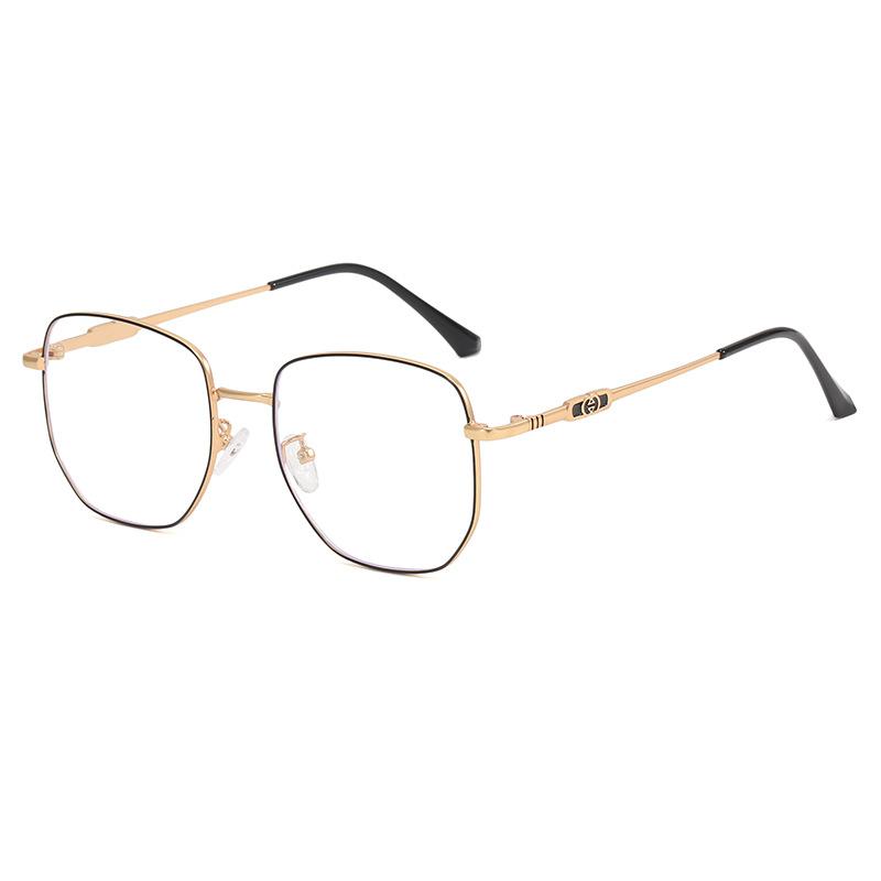 New Sven metal myopia glasses frame men can be equipped with optical myopia frame men's large frame anti-blue light flat mirror HC