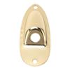 Electric Guitar Jack Plate Input Output Socket Boat Style Instrument Accessory with Screw Gold