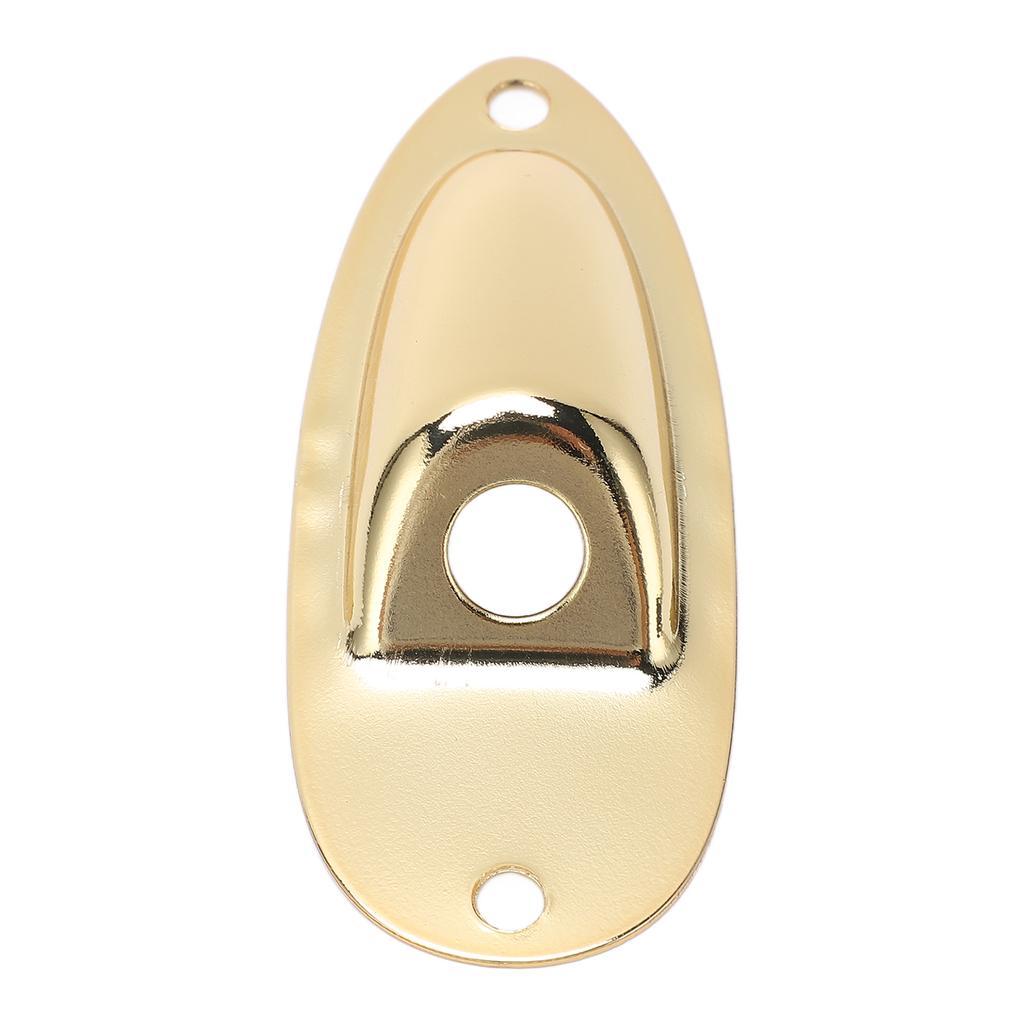 Electric Guitar Jack Plate Input Output Socket Boat Style Instrument Accessory with Screw Gold