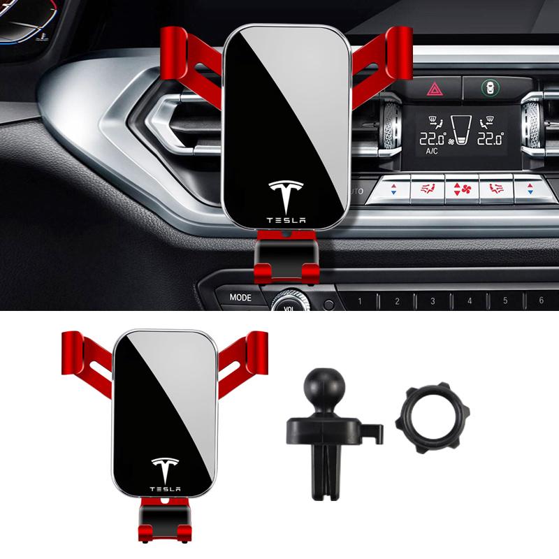 Car Phone Holder Cell Air Vent Mount Moblie GPS Support Stand For Tesla Roadster Coil Bonina Model 3 Y S X Cybertruck Juguete