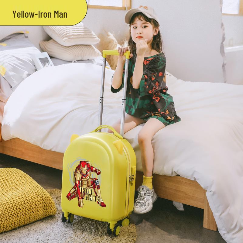 18-Inch Kids' Cartoon Trolley Suitcase with Combination Lock – Ideal Cabin Luggage for Boys and Girls