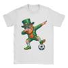 Funny Leprechaun Palying Soccer Player St Patricks Day T Shirt Summer Cotton TShirts For Unisexs Hippie Tshirt ShortSleeve Tops