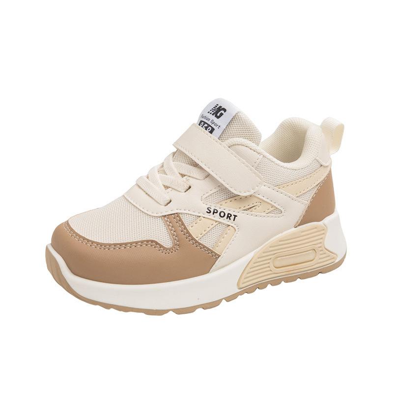 Boys and girls mesh sneakers 2025 autumn new fashion soft sole non-slip breathable medium and older children's versatile dad shoes