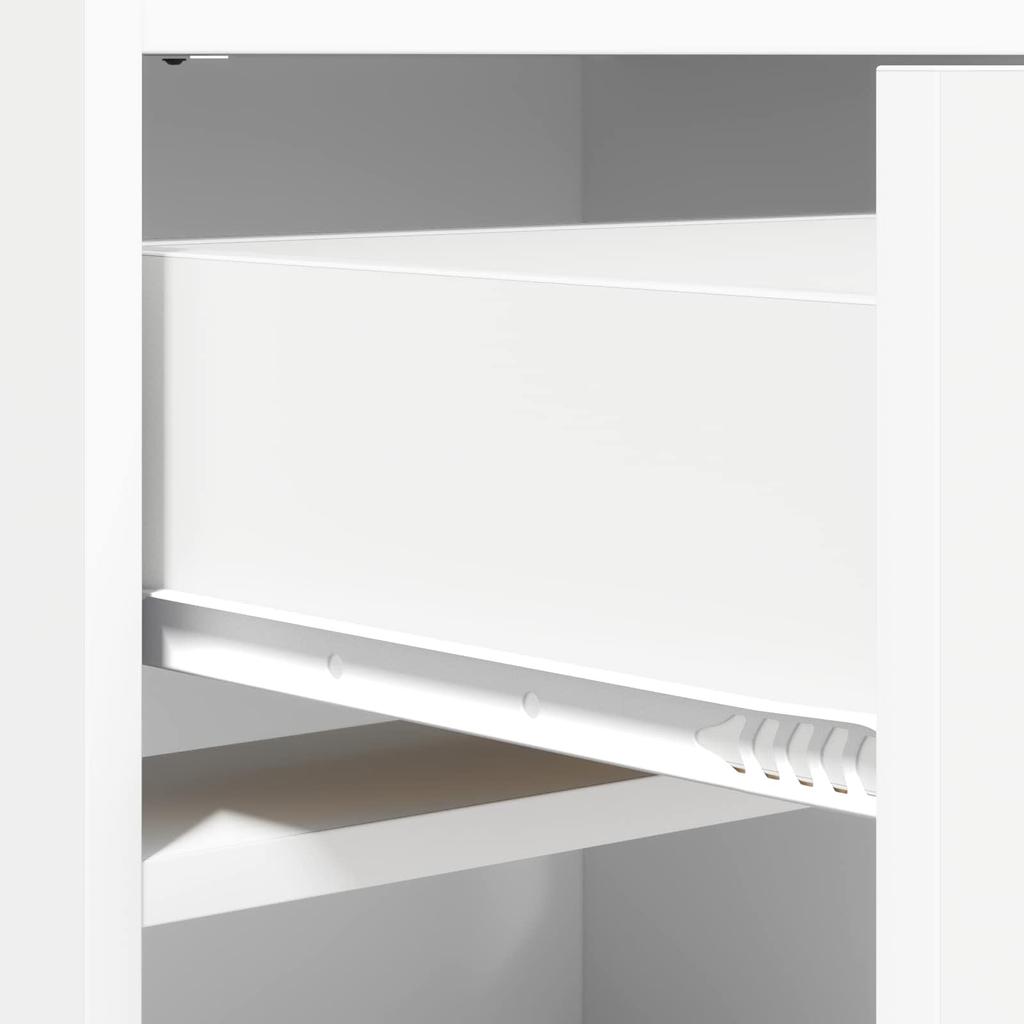 Shoe Cabinet with Drawers White 48 X 36 X 92 Cm Engineered Wood