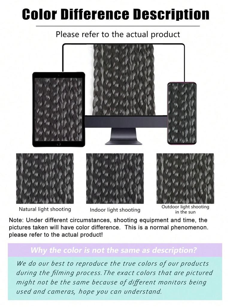 Extensii de coadă de cal cu împletitură lungă din fibră sintetică cu bandă de cauciuc Extensii de păr împletit de box de 22 inch cu coc dezordonat pentru femei Utilizare zilnică