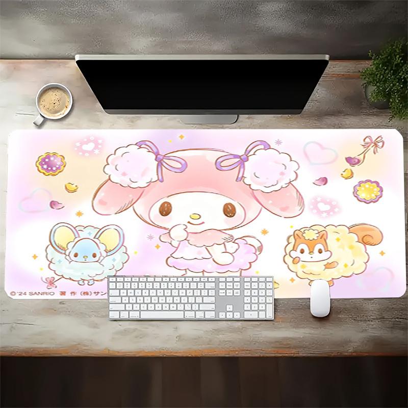 1pc My Melody and Friends Computer Pad with Vibrant Print, Mouse Pads for Desk,057
