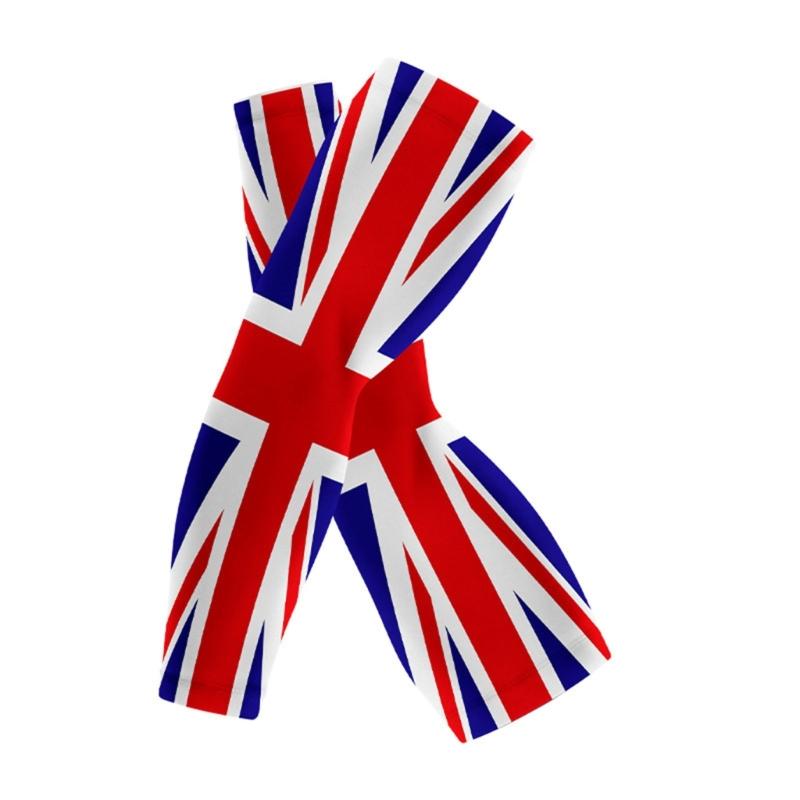 Breathable Colorful Flag Cooling Sports Arm Sleeves Outdoor For Women and Men Arm Covers For Sports Event