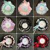Handmade Cool Lace Round Badge Display Stand Lolita Rosette Badge Display Holder Cute Anime Ita Bag Pin Display Cosplay Bag Deco