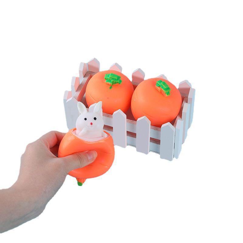 Year of the Rabbit Radish Squeeze Cup: Squishy Stress-Relief Rabbit Toy