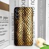 Capa de Celular Impressa com Textura de Escamas Douradas Pretas Criativas para Samsung Galaxy S26 S25 S24+ S23 Ultra S22 Plus S21 FE S20 Capa Macia
