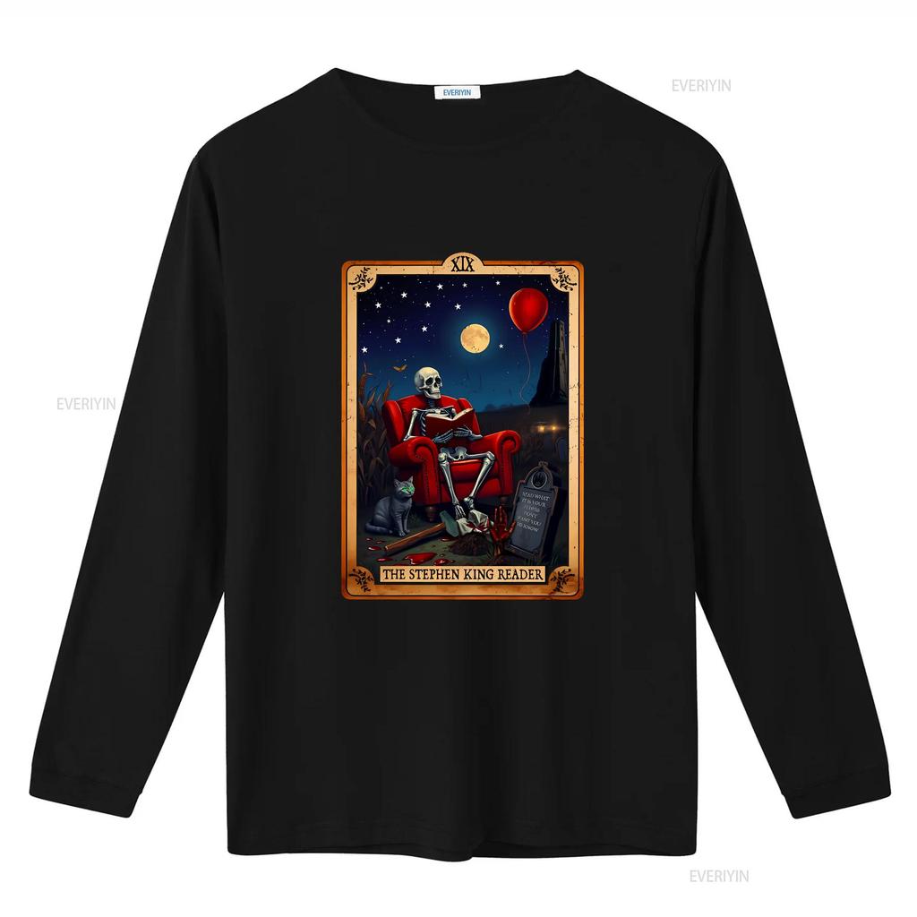 The Reader Stephen King Inspired Tarot Card T Shirt Perfect for Lover Vintage Style Horror Vintage Washed Stretched Comfortable