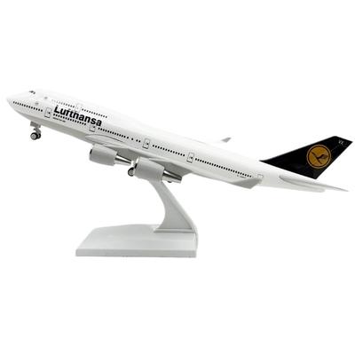 Souvenir-Spielzeug im Maßstab 1:250 für Jungen 30CM B747 Lufthansa Airlines Harzflugzeug Flugzeug Airliner Ausstellungsmodell Flugzeugsammlung Geschenk