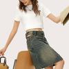 Li Ning Sports Lifestyle Series Solid Color Comfortable Round Neck Short Sleeve T-Shirt Women Tops Off-White AHSU352-1