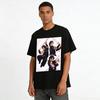 Anime Style Blade Warrior Print T-shirt Unisex Casual Loose Fit Top For Anime Fans Pure Cotton T-shirt