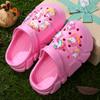 Zoccoli alla Moda Comodi per Bambina con Charms Luminosi a Cartone Animato di Unicorno, Zoccoli Antiscivolo per Interno Esterno Spiaggia Piscina 3057