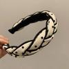 2023 Polka Dot Braid Headband with High Crown for a Slim Face Look