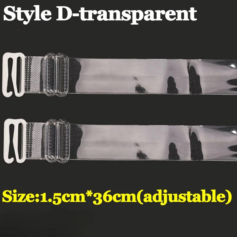 10pcs Nonslip Transparent Bra Straps Invisible Detachable Adjustable Shoulder Strap Women Elastic Bra Belt Underwear Accessories