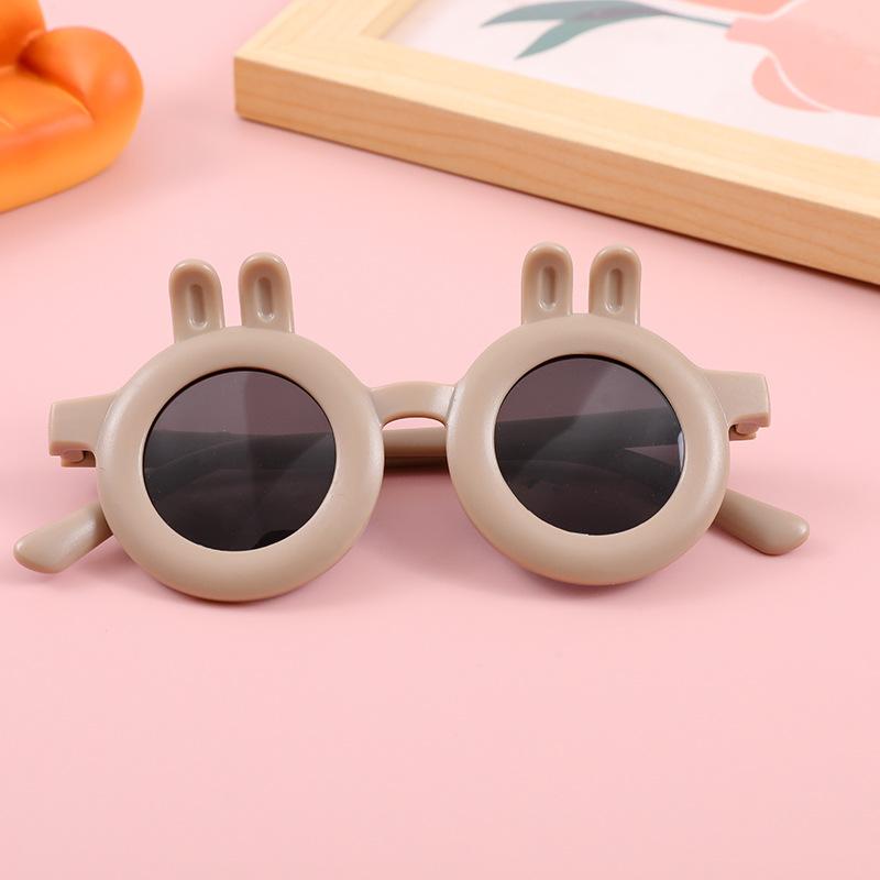 Children Rabbit Ear Oval Sunglasses Cute Boys Girls Baby Protection Sun Glasses Kids Outdoor UV Protection Eyewear UV400 Goggles