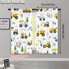 2pcs  2D Plane Printing Contemporary Curtains Playful Construction & Farm Vehicle Durable 100% Polyester Fabric (without Rod)