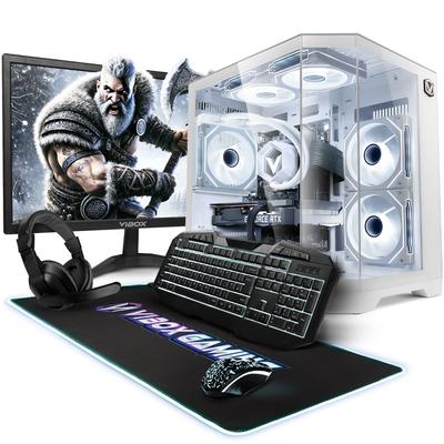 Vibox IV-607 Gaming PC Complet • 23" Écran • Ryzen 7 5700X 4,6 GHz • AMD RX 9060 XT 8GB • 16GB RAM • 1TB SSD • Windows 11 • WiFi
